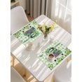 thumbnail image 5 of St. Patrick's Day Placemats Set of 6, Green Truck Leaf Flowers Butterfly Plaid Placemats for Dining Table, Place Mats for Kitchen Tabletop, Waterproof Wipeable Dining Table Mats Set, 5 of 9