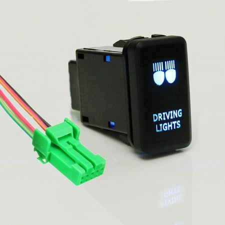 12v Led Blue Light Push Button Switch On Off W 4 Wire Wiring