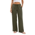 thumbnail image 6 of DHFJKG Wide Leg Pants For Women Casual Summer Loose Fit Drawstring Waist Lightweight Plain Palazzo Pants, 6 of 8