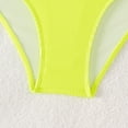 thumbnail image 5 of ZQUUVOU Women's One Piece Bikini Halter Tummy Control Solid Color Swimsuit (Yellow,S), 5 of 7