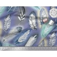 thumbnail image 3 of Soimoi Cotton Duck Fabric Leaves & Feather Print Sewing Fabric Yard 42 Inch Wide, 3 of 3