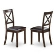 thumbnail image 3 of East West Furniture Boston 5-piece Wood Dining Set with 4 Chairs in Cappuccino, 3 of 5