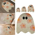thumbnail image 2 of WMGHA Halloween Ghost Bathroom Rugs, Ultra Soft Ghost Shaped Bath Mat, Machine Washable White Bath Tub Living Bedroom Kids for Halloween Room Decor, Non-Slip, 3 Sizes, 2 of 5