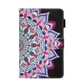 thumbnail image 3 of Allytech Wallet Case for Samsung Galaxy Tab A9+ 11.0" 2023 (SM-X210/X215/X216), Kickstand Magnetic Clasp Shockproof Protective Cover with Card Slots & Pen Holder Soft TPU Back Case, Flower, 3 of 9