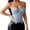 Blue, variant on LEAVINGSUO Corset Tops for Women Vintage Court Style Plaid Strapless Shaping Top Boned Slim Waist Pointed Hem Bustier Club Daily Outfit Blue S