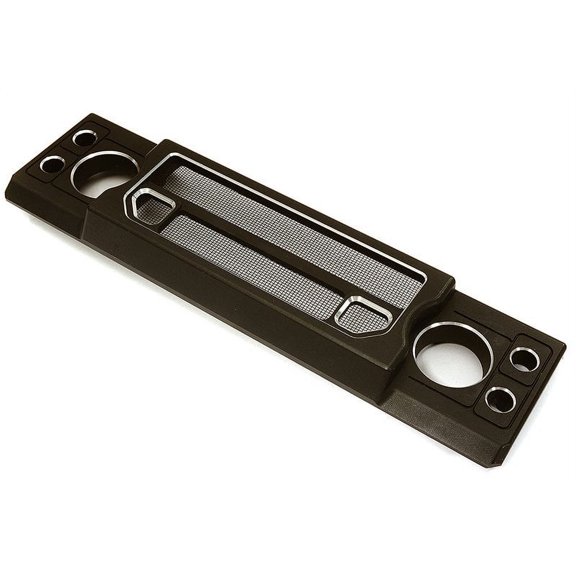 Integy RC Toy Model Hop-ups C28424BLACK Billet Machined Realistic Front Panel & Grill for Traxxas TRX-4 Defender