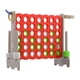 thumbnail image 3 of Juego de cuatro en fila, juego de estrategia clásico, juego de viaje, lanzamiento de anillos, juego de mesa familiar, juego de conexión para Picnic, gris y rojo, 3 of 8