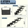 thumbnail image 5 of 5 Steps Dog Steps for Car, Foldable Dog Stairs for Truck, Dog Ramp for Stairs with Non-Slip Surface, Pet Steps for Large Dogs, Pet Stairs for Cars, SUV, High Beds, Truck, Black, 5 of 8