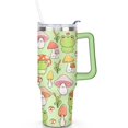 thumbnail image 2 of 40oz Colorful Botanical Mushroom Stainless Steel Flip Straw Tumbler Spill Proof Travel Cup Double Wall Vacuum Insulated Coffee Mug with Top Handle, 2 of 6
