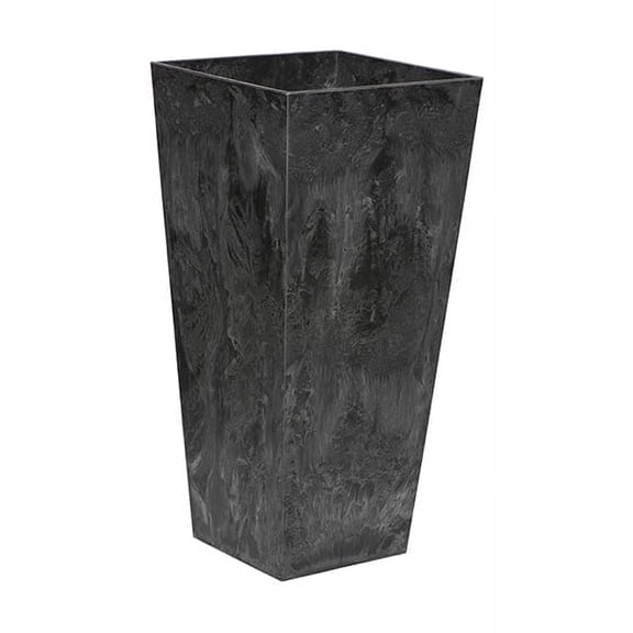 Root & Vessel Ella Tall Planter, Black, 19.5"