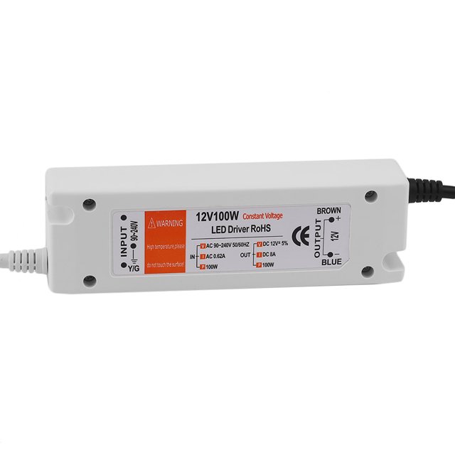 Controlador LED de transformador de iluminación DC12V 100W para fuente de alimentación de bombilla de luz de techo de tira LED