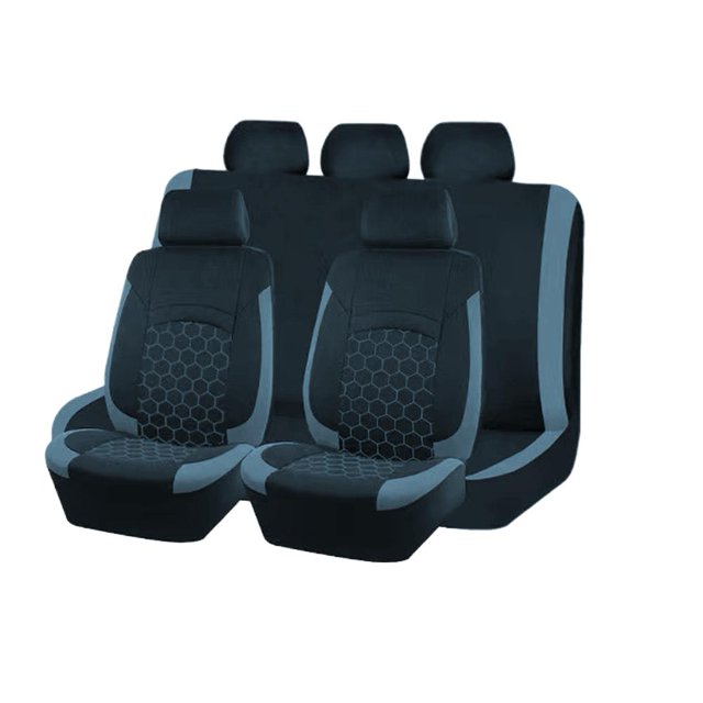 9pcs Car Seat Covers Full Set, Front and Rear Split Seat Bench Covers