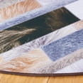 thumbnail image 3 of SAFAVIEH Faux Hide Crofton Modern Area Rug, Beige/Purple, 6' x 6' Round, 3 of 8