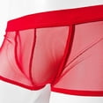 thumbnail image 5 of Fishnet Underwear for Men Mid Waisted Boxer Briefs Mens Trendy Solid Color Hollow-Out Breathable Stretchy Slim Loungewear Athletic Boxers, 5 of 8