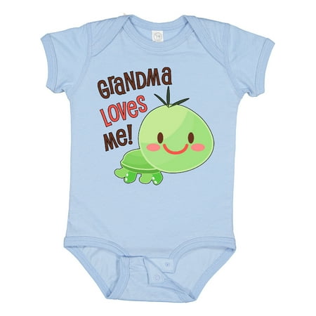 

Inktastic Grandma Loves Me- Cute Turtle Gift Baby Boy or Baby Girl Bodysuit