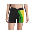thumbnail image 3 of Hansber Gymnastics Shorts for Boys Girls Cheer Dance Bottoms Tumbling Athletic Sports Yoga Running Activewear Yellow Green 16, 3 of 5