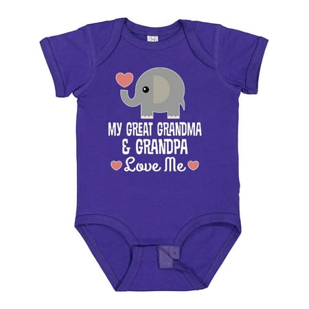 

Inktastic My Great Grandma and Great Grandpa Love Me Gift Baby Boy or Baby Girl Bodysuit