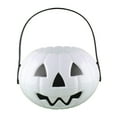 thumbnail image 1 of Cubo de dulces de Halloween, cubo de dulces, Jack-O-Lantern, extraíble y reutilizable Blanco, 1 of 9