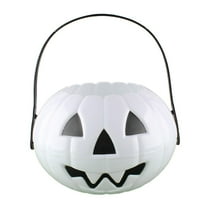 Jack O Lantern Bucket Candy Pail Halloween Decoration Classic Pumpkin Design for Children's Trick or Treat