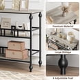thumbnail image 4 of 43" 3-Tier Narrow Console Table, Entryway/Sofa Table with Shelves for Living Room, Hallway, Bedroom, Rustic Gray., 4 of 6