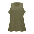 thumbnail image 6 of Camisole Tops For Women Women's Solid Color Round Neck Vest Fashion Casual Top, 6 of 7