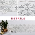 thumbnail image 5 of OVZME Embroidered Snowflake Christmas Decorations, 36 Inches Long Cutwork with Applique Embroidery Runner Xmas Party Kitchen and Holiday Dinner Christmas Decor, 13x36 Inch, 5 of 6