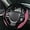 Pink, variant on Leopard Print Steering Wheel Cover, 15 Inch Universal Fit for Most Vehicles, Soft, Durable Grip Cover for Women and Men, Protects Hands from Heat & Cold