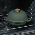 thumbnail image 5 of Beautiful Enameled Cast Iron Bread Oven, 10 inch, Round, Thyme Green by Drew Barrymore, 5 of 9