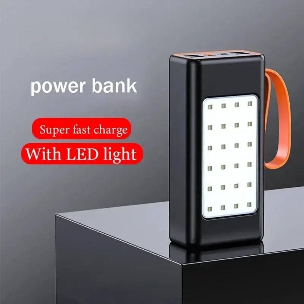 Hotpom 66W Fast Power Bank, 39800mAh Portable Charger, with LED display, hanging rope and built in camping light Portable Charger, Outdoor Emergency Backup Battery, Compatible with iPhone, Samsung.
