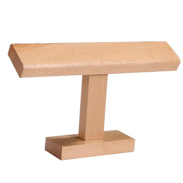 Soporte de pulsera de madera, organizador de relojes, soporte de reloj para pulsera de tienda Madera L Yuyangstore Ver soporte de exhibición