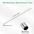 thumbnail image 3 of Tubo de acero inoxidable 304 de 400mm, 5mm OD, 0.2mm de grosor de pared, tubería de acero inoxidable sin costura para construcción/mecanizado/manualidades DIY [0.2x0.01x15.7IN], 3 of 7