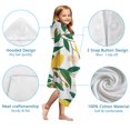 thumbnail image 7 of Yellow Lemon Fruit Flowers White Pattern Hooded Bath Towel，50"x30" for Ages 3 To 12 Kids, Quick Dry Lightweight Soft Microfiber Hood Beach Towel Cover Up for Kids, 7 of 7