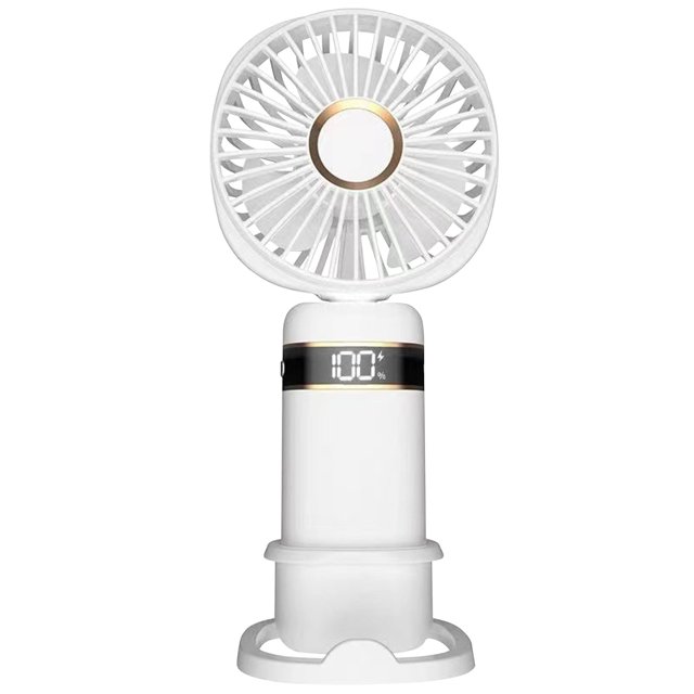 EGNMCR Portable Fan Desk Fan Handheld Folding Fan Portable Electric Cold Compress Fan USB Rechargeable Desk Table Fan With 5 Wind Speed LED Digital Display Phone fan products