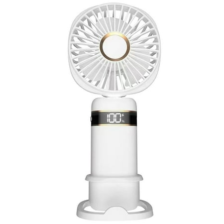 

Handheld Folding Fan Portable Electric Cold Compress Fan USB Rechargeable Desk Table Fan with 5 Wind Speed LED Digital Display Phone Fans Gifts for Women Men