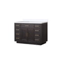 thumbnail image 3 of Shelter 48 in W x 22 in D Black Oak Single Bath Vanity and Cultured Marble Top, 3 of 7