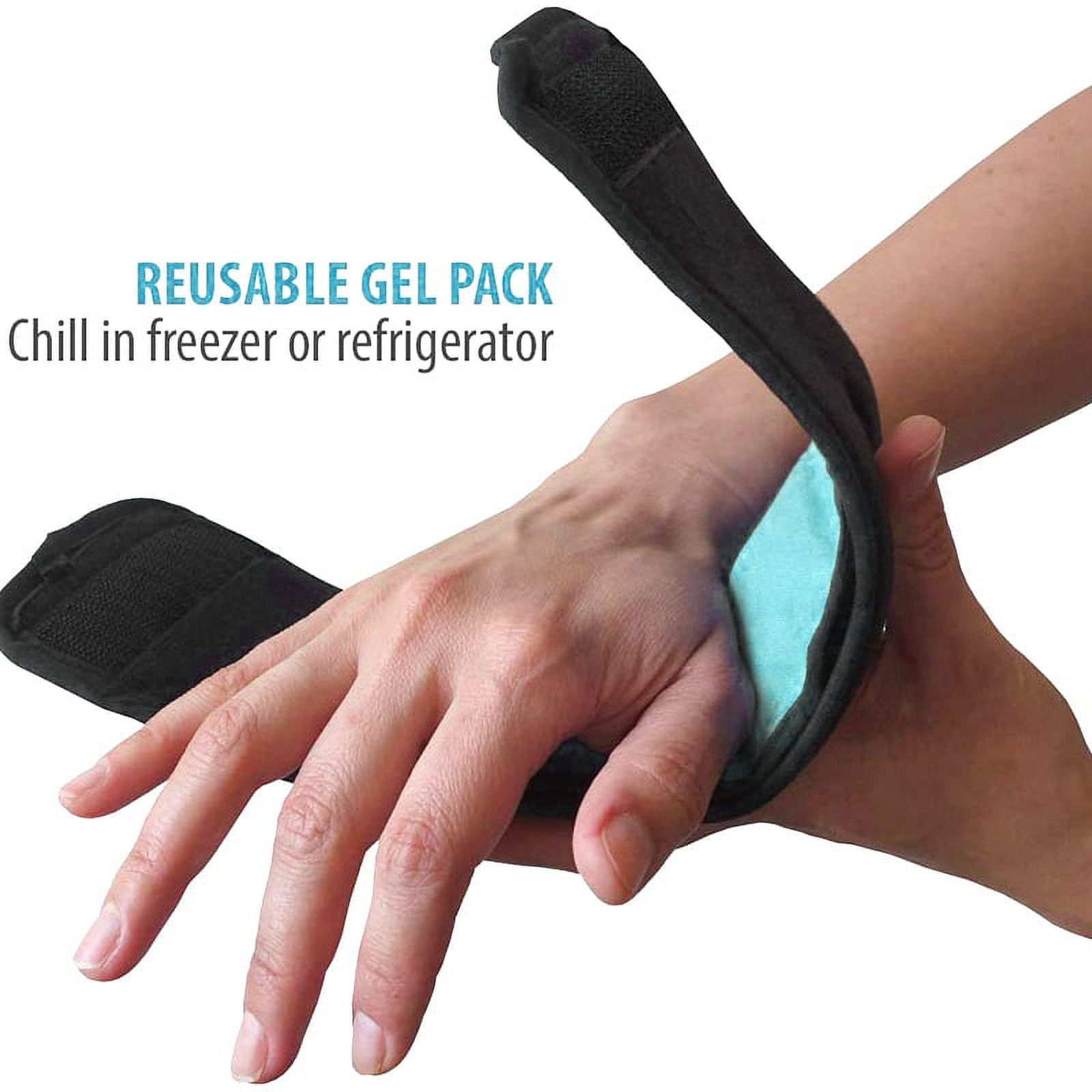 Ice Bags with Straps, Hot Cold Therapy Reusable Ice & Cold Therapy Wrap with Strap Hand Foot Wrist Elbow Relief,1 x Cold Therapy Wrap 1 x 9 inch ice bag 1 x Cloth wrap 2 x Elastic straps