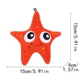 thumbnail image 2 of Squeaky Plush Dog Toy, Double-Layer Tear-Resistant Chew Toy for Small to Large Dogs, Teething Boredom Relief(Orange Starfish), 2 of 5