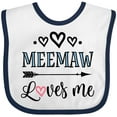 thumbnail image 3 of Inktastic My Meemaw Loves Me Girls Girls Baby Bib, 3 of 4