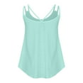 thumbnail image 6 of Lovskoo Eyelet Summer Tops for Women 2024 Tank Tops U Neck Sleeveless Tank Top Solid Color Casual Trendy Top Sky Blue, 6 of 7