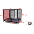 thumbnail image 4 of Homey Pet Stackable Dog Cage with Wheel, Divider & Tray, 43"L x 29"W x 36"H, 4 of 9
