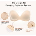 thumbnail image 5 of Exerin Push Up Bras Seamless Wireless Anti-Slip Women's Strapless Bra Shape Support Lift(Beige,40C), 5 of 6