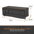 thumbnail image 2 of Modern Leisure Black Diamond Patio Coffee Table Cover, Waterproof, 48"L X 25"W X 18"H, Black, 2 of 11