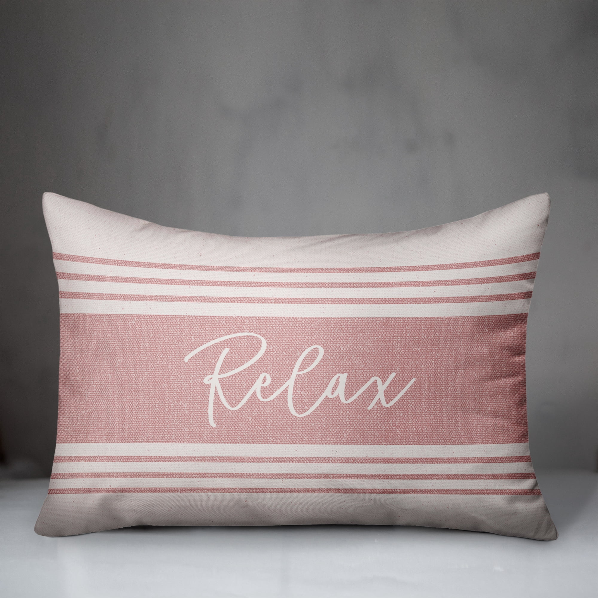 Creative Products Relax Linen Pink 14 x 20 Indoor / Outdoor Pillow