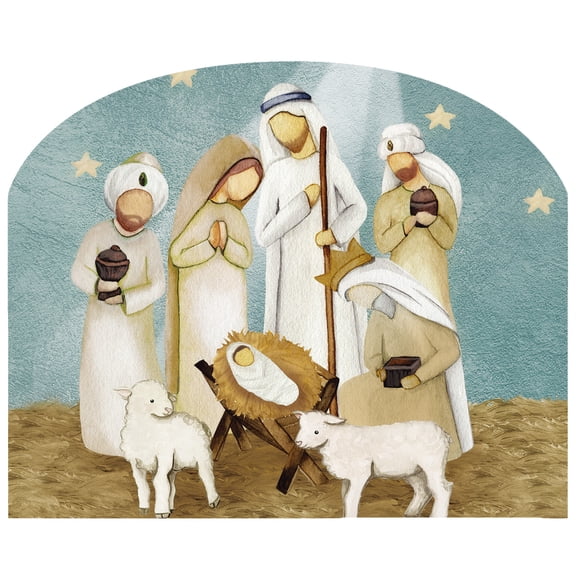 Briarwood Lane Christmas Art Sign 8.25x10.25 Rejoice Nativity