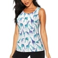 thumbnail image 2 of Picia Cool Giraffe Pattern Women's Workout Tank Top,Breathable Activewear,Slim Fit Athletic Top,Versatile Workout Moisture-wicking top-X-Large, 2 of 9