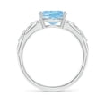 thumbnail image 2 of Angara Natural 1.5 Ct. Aquamarine with Diamond Classic Ring in 14K White Gold for Women (Ring Size: 11.5), 2 of 9