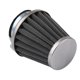 thumbnail image 3 of Limpiador de filtro de entrada de aire de cono negro universal para motocicleta de 44 mm con anillo de abrazadera kusrkot Filtro de aire limpiador, 3 of 8