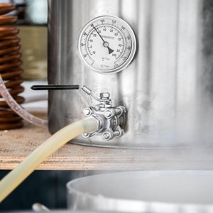 Thermomètre bi-métal, MAGT 1/2inch Vin Thermomètre MNPT 0~220F bi-métal sans soudure Kit thermomètre à vin avec double échelle Mesure Dial Pour Home Brew