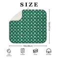 thumbnail image 4 of Green Skull Bat Pattern Dish Drying Mat for Kitchen 1 Pack, Ultra Absorbent Microfiber Dishes Drainer Mats,16"x18", 4 of 6