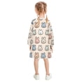 thumbnail image 3 of long-sleeved dress Cute Cartoon Rabbit A-line dress with ribbed cuffs Soft and comfortable, 3 of 6